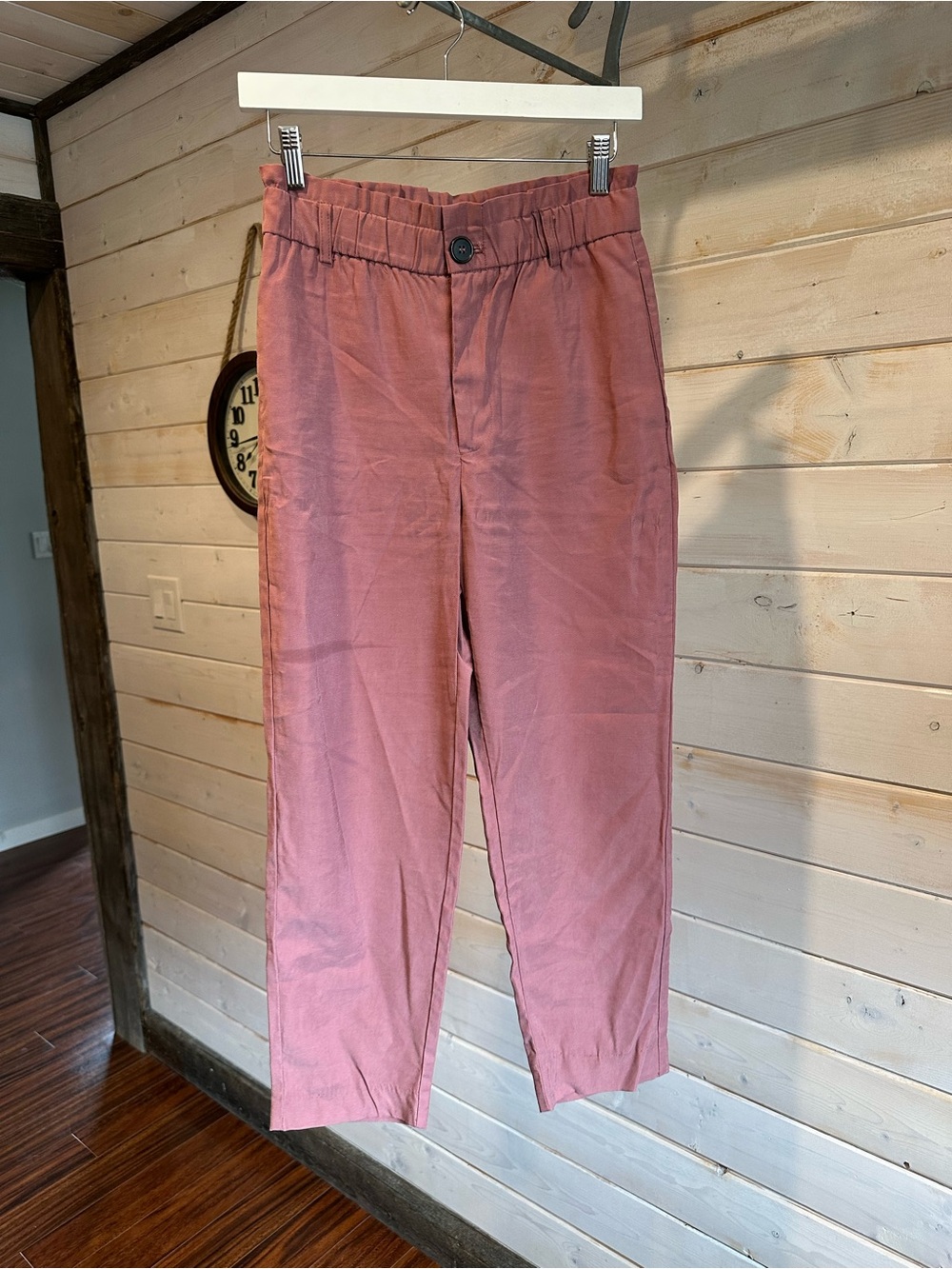 Zara | Dusty Rose Pink Straight Leg Casual Pants